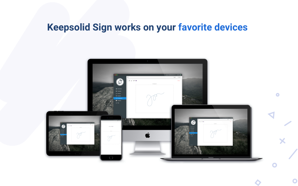 screenshot of KeepSolid Sign